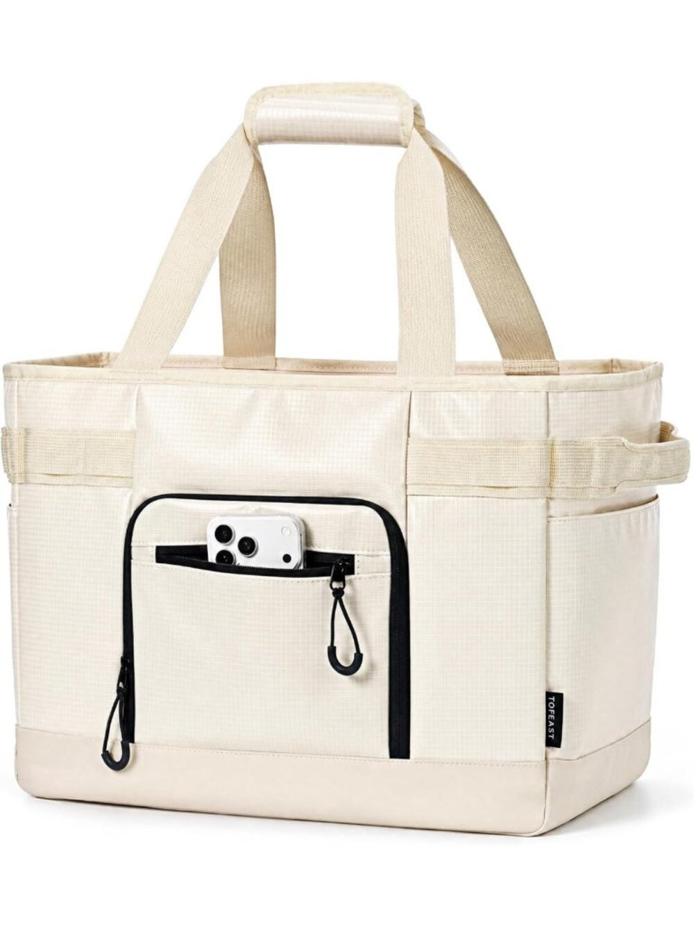 Waterproof Beach Tote Bag with Wet Pocket & 11 Compartments - Large Pool Bag